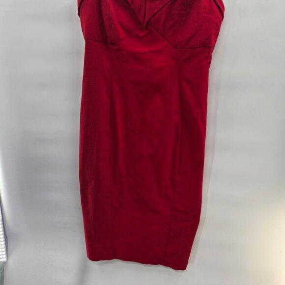 Vixen by Micheline Pitt Red Maneater Lined Back Slit Wiggle Dress 3x - Picture 3 of 10